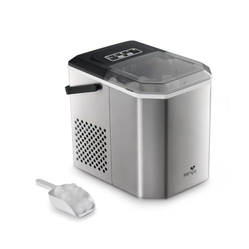 Machine à glaçons grand format en inox avec capacité de 12 kg pour apéritifs conviviaux.