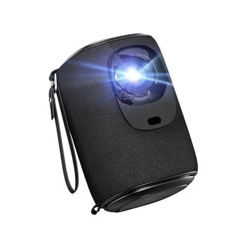 Mini projecteur Lisowod pour soirées cinéma Full HD et 4K, compact et élégant.