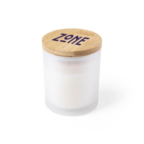 Bougie personnalisée avec capuchon en bois gravé pour un cadeau gratitude unique et mémorable.